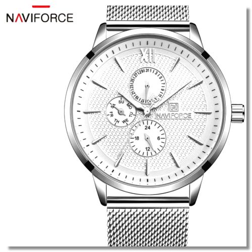NAVIFORCE NF3003M Unisex  Chronograph Watch Chaffer Chain, 