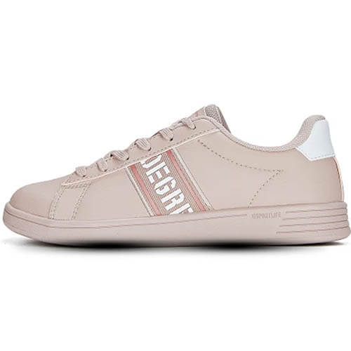 361 Degrees Skateboarding Women Synthetic Leather Sneakers Webbing Pink; Size 38