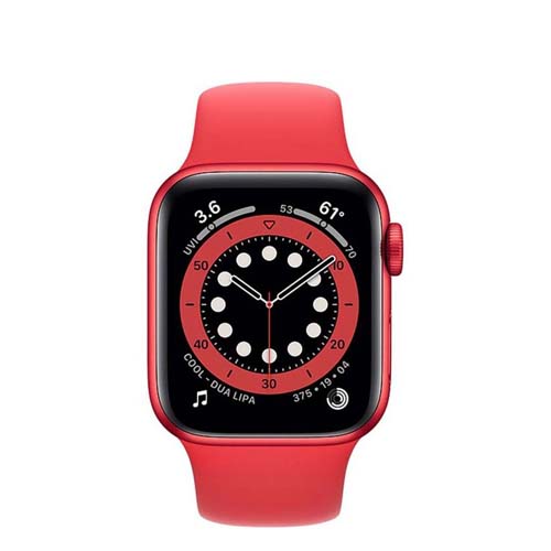 Apple Watch Series 6-44 mm GPS Red 32GB, Deep Navy Sport Band