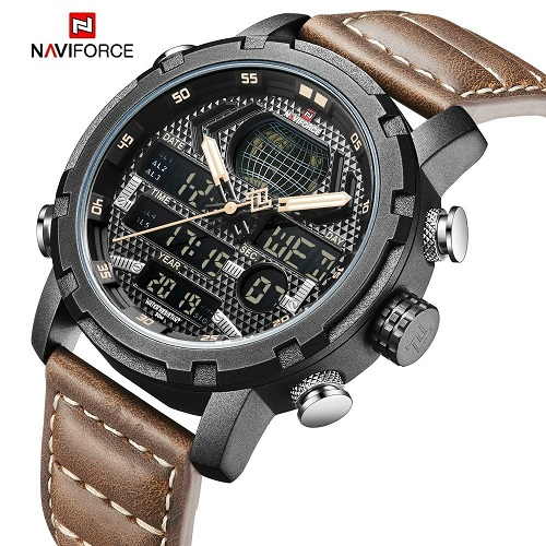 Naviforce NF9160 Quartz Analog, Digital LCD Business,Casual Wrist Watch For Men.