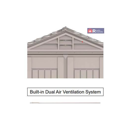 Yardmate Plus 5x8ft 250 X 161 X 210 Cm Resin Garden Storage Shed With Free Shelving Rack 4