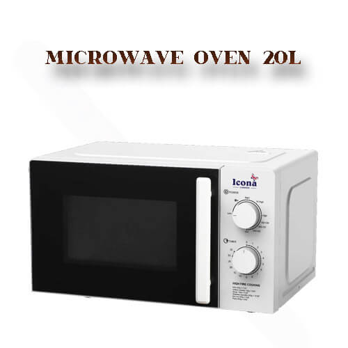 Icona 20 Litter Microwave Oven ILMO2015XW with handle open door (White) 