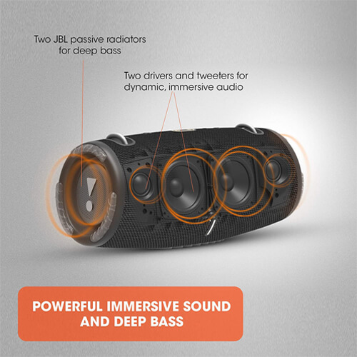  JBL Xtreme 3 - Portable Bluetooth Speaker, Powerful Sound and Deep Bass, IP67 Waterproof - JBLXTREME3BLKAM