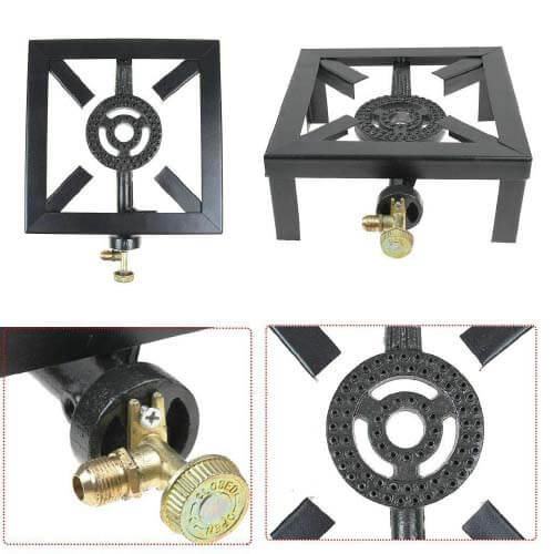 Single Burner Cooking Outdoor Portable  Camp Stove Cast Iron (24.5*24.5*10 cm)