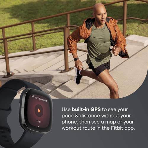 Fitbit Sense Advanced Smartwatch with Tools for Heart Health, Stress Management and Skin Temperature Trends FB512BKBK