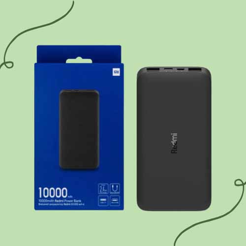 Redmi MI  10000mAh Power Bank Standard Version Model PB100LZM Fast Charging Global Version  Dual USB Port Battery Charger – Black