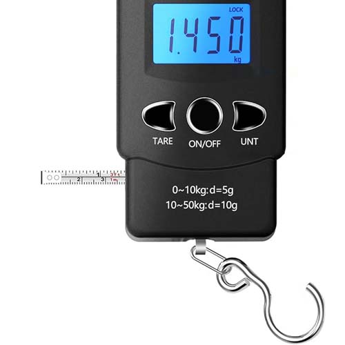 50 KG Electronic Mini Portable Digital Hanging Hook Scale, Travel Luggage Weight Scale for Baggage Balance Steelyard