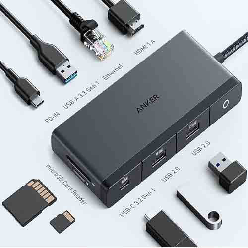 Anker 522 USB-C Hub( 9 in 1, 4K HDMI)