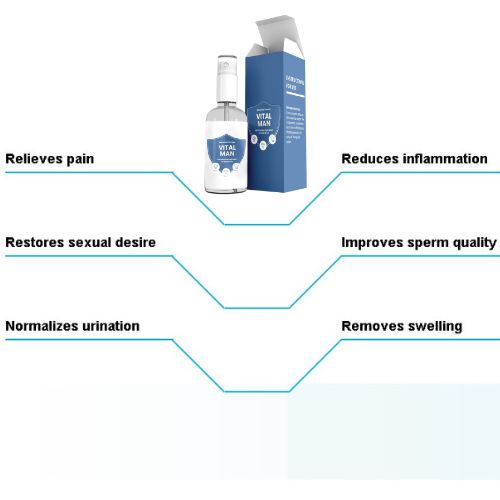 Vital Man Spray: Natural Solution for Prostatitis , Erectile Dysfunction Relief |  restore sexual desire, and improve sperm quality. | Delay Spray for Men