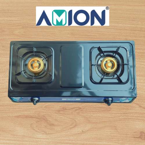 AMION Two Burner Gas Stove AMD2GSS Automatic Piezo Ignition