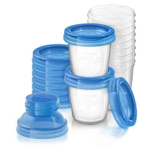 Philips Avent Breast Milk Storage Cups, re-use the storage cup.