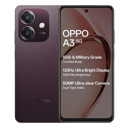 Oppo A3, 128GB/6GB RAM mobile phone