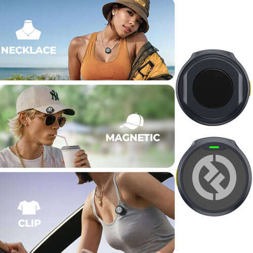 Hollyland Lark M2 Duo Combo 2.4 GHz– Wireless Lavalier Microphone Systems with Noise Cancellation, Dual-Mic Support, and Camera/Phone Compatibility – Compact Lapel Mic Kit for Creators, Interviews, and Vlogging