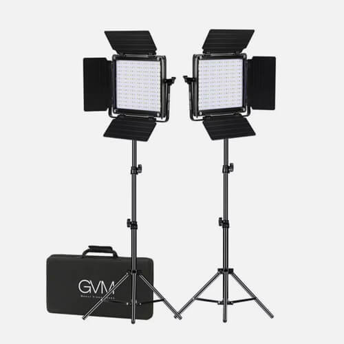 Great video maker 800D-RGB LED Studio 2-Video Light Kit with Softbox