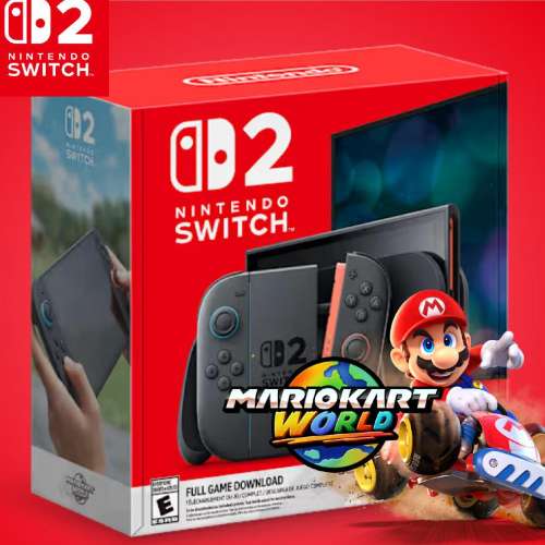 Nintendo Switch 2 + Mario Kart World Bundle (2025 Edition) Model: 121620 | By Nintendo | Play Your Way: TV, Tabletop, or Handheld – All in One System