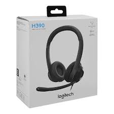  Logitech Stereo H390 Wired Noise Canceling Mic Headset (981-000014)
