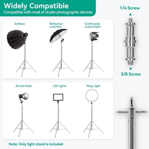 Stainless Steel Heavy Duty Light Stand for Photography 